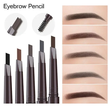 5 PCS Eyebrow pencil 2 in 1 professional Cosmetics makeup 5 Colors Waterproof Eyebrow Tattoo brush Long Lasting eyebrow pen