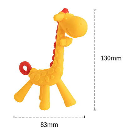 1 Pcs Baby Teether Toys Training Grip Strength Baby Chewing Toy Cute Giraffe Silicone Newborn Health Molar Chewing Accessories