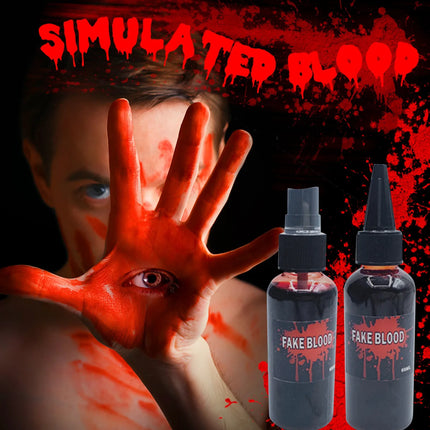 60ml Halloween Fake Blood Halloween Liquid Blood Drops Halloween Simulation Vampire Fake Blood Spray For Cosplay prop.