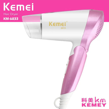 kemei hair dryer KM-6833 foldable hair dryer for student and travel