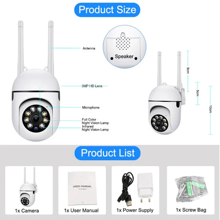 Smart Home IP Camera 8MP WIFI Security Baby Camera Wireless with Motion Detection Auto Tracking Color night Vision Surveillance