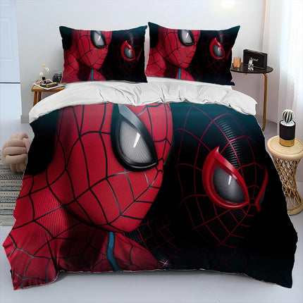 23 Style Spider Man Cartoon Marvel Comforter Bedding Set,Duvet Cover Bed Set Quilt Cover Pillowcase,Queen Bedding Set Adult Kids