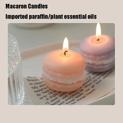 Macaroon Aromatherapy Candle Photo Prop Diy Birthday Gift Fragrance Candle Perfume Scent Creative Gift