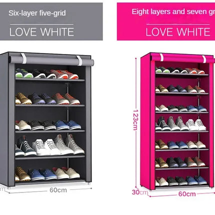 Multi-tier Combination Shoe Rack Home Bedroom Living Room Dustproof Storage Shoe Cabinet Dormitory Simple Shoe Organizer