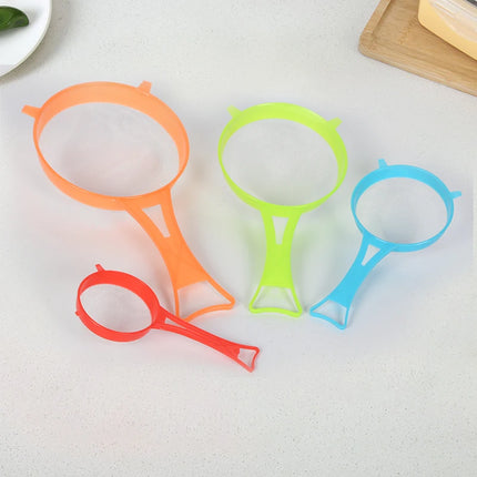 4Pcs/Set Multi Color Flour Sieve Plastic Kitchen Strainer Sieve Multi Purpose Colander Set Four Sizes DIY Kitchen Tools