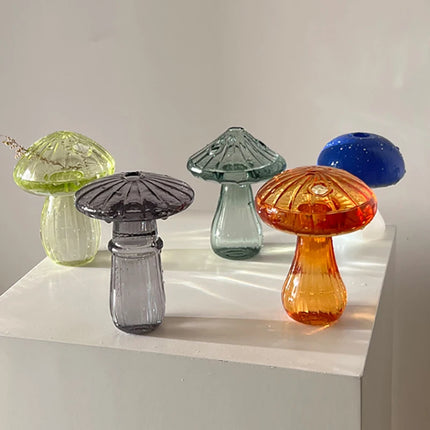 Mushroom Glass Vase Aromatherapy Bottle Creative Home Hydroponic Flower Table Simple Decoration Ornament