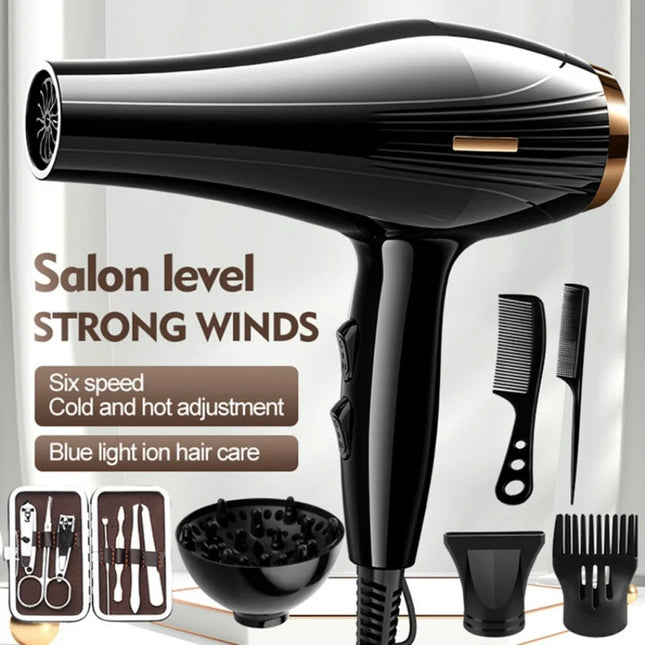 Quick Drying Hair Dryer, High Wind Speed, Constant Temperature Hair Care, Home Hair Salon, Dormitory, Multi Accessory Hair Dryer