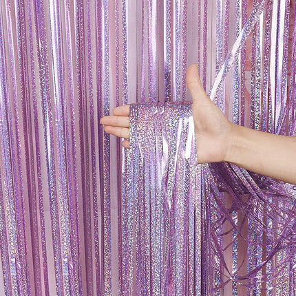 2 Meters Party Backdrop Curtains Glitter Gold Tinsel Fringe Foil Curtain Birthday Wedding Decoration Adult Anniversary Decor