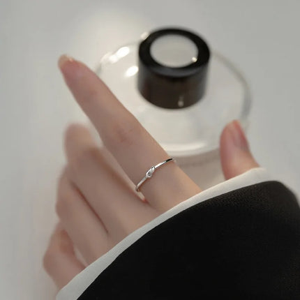 Personality Simple Knot Line Couple Rings for Women Men New Temperament Stainless Steel Opening Finger Jewelry Anniversary Gift