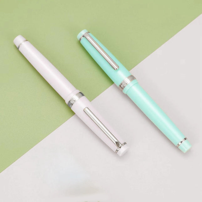 Jinhao 82 Series Fountain Pen Acrylic F 0.5mm nib school office Supplies business writing ink pens sliver clip blue yellow green