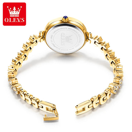 OLEVS 9903 Roman Scale Luxury Quartz Watch For Women Diamond Bracelet Elegant Woman Watches Waterproof Original Dress Hand Clock