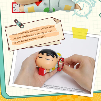 52TOYS BLIND BOX Crayon Shin Chan Dynamic Shin Life, Mystery Box, Collectible Wind-up Toy Desktop Decoration, Gift for Christmas