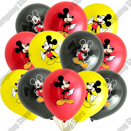 10/20pcs Mickey Mouse 12 Inch Latex Balloons Red Black Yellow Balloons Decorations Kit for Birthday Baby Shower Party Supplies