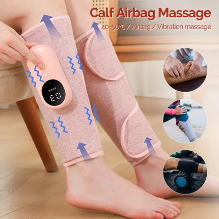 Electric Leg Massager Wireless Calf Massager Legs Relaxation Air Pressure Kneading Massage Device Airbag Vibration Leg Massager