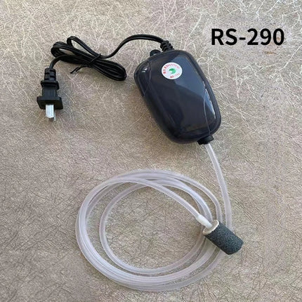 Aquarium Air Pump Fish Tank Mini Compressor Single Double Outlet with Check Valve Tube Aquatic Accessories 220V 3W 5W