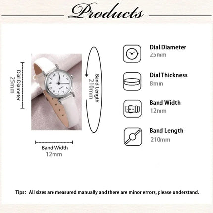 Hight Quality Brand Quartz Watch Ladies Fashion Small Dial Casual Watch Leather Strap Wristwatch for Women Relojes Para Mujer