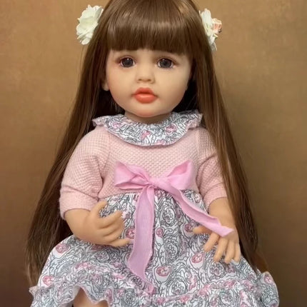 Lifelike Reborn Dolls Realistic Full Silicone Baby Bebe Vinyl 50CM Newborn Girl Doll Princess Toddler Toy Gift