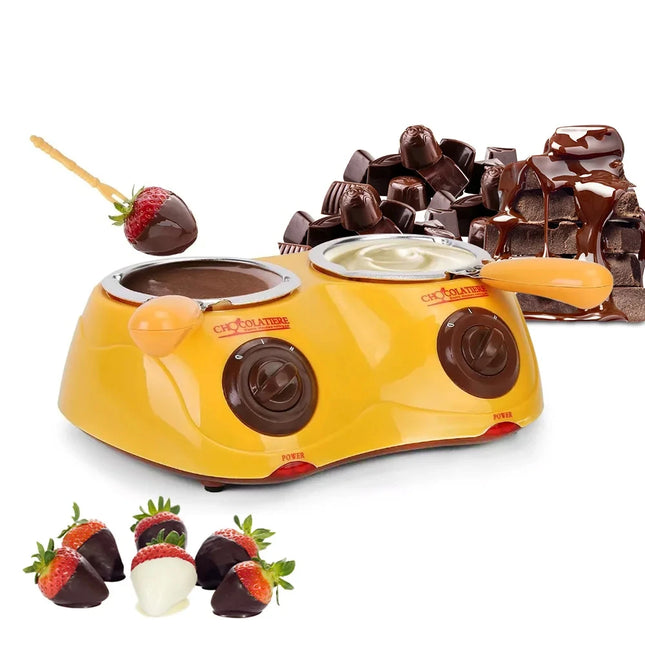 Wax Heater & Chocolate Melter Automatic Temperature Control Candy Melting Pot Electric Warming Fondue Set With Removable Pot