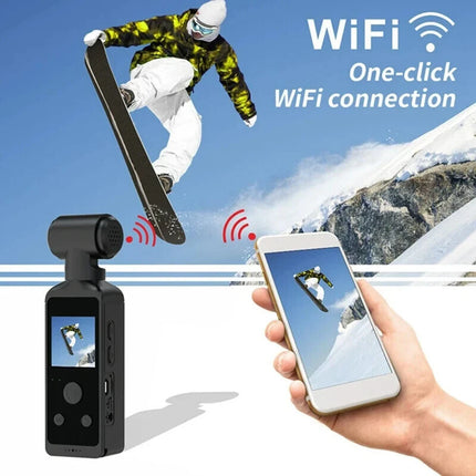 4K Ultra HD Pocket Action Camera 270° Rotatable Vlog Wifi Mini Sports Cam Waterproof Case Helmet Travel Bicycle Driver Recorder