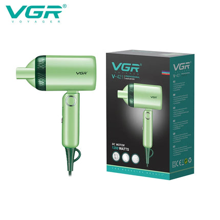 VGR Hair Dryer Professional Dryer Foldable Hair Dryer Machine Overheating Protection Hair Salon for Household Use Mini V-421