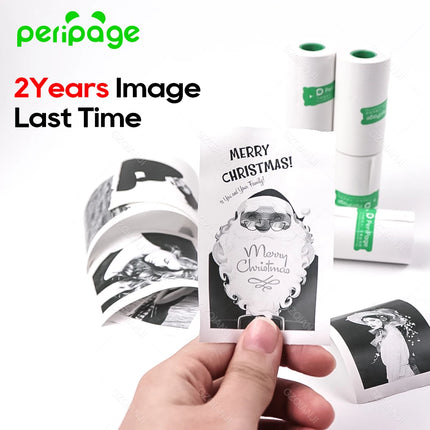 58mm Mini Photo Printer Paper Rolls Thermal Paper 57x30MM White Color Gift DIY Sticker Label Receipt Bill for Peripage A6 A8 P1