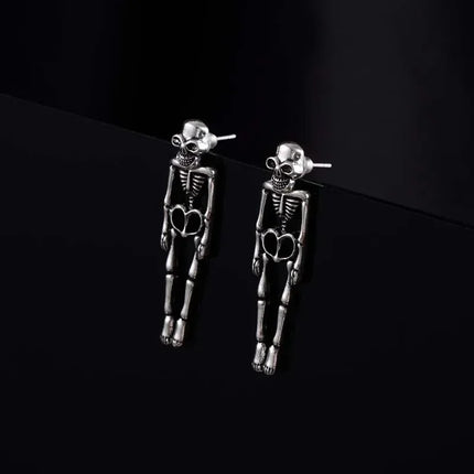 New Halloween Skull Skeleton Drop Earrings for Women Fashion Trend Gothic Jewelry Gift Hip Hop Rock Cool Dropped Earrings Men