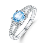 925 Sterling Silver / Swiss Blue Topaz / CHINA | 6