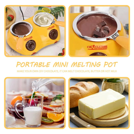 Wax Heater & Chocolate Melter Automatic Temperature Control Candy Melting Pot Electric Warming Fondue Set With Removable Pot