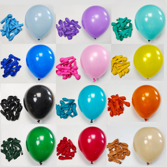 10Inch 10/30/50Pcs Latex Balloon Gold Silver Black Pink Ramadan Balloon Wedding Happy Birthday Metallic Chrome Ballon Decoration