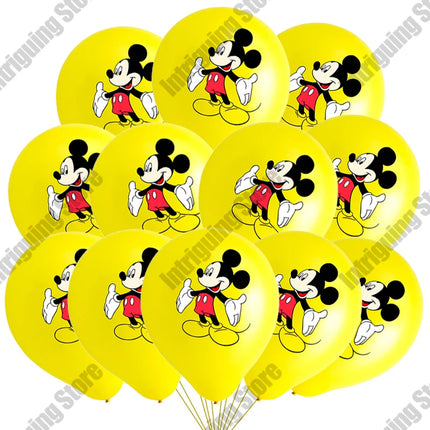 10/20pcs Mickey Mouse 12 Inch Latex Balloons Red Black Yellow Balloons Decorations Kit for Birthday Baby Shower Party Supplies