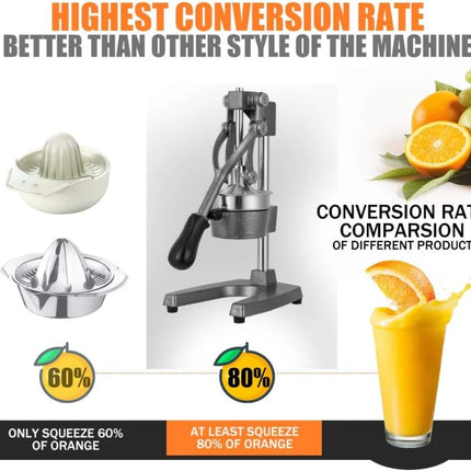 Commercial Heavy Duty Cast Iron Hand Press Manual Orange Citrus Lemon Lime Grapefruit Pomegranate Fruit Juice Squeezer Machine