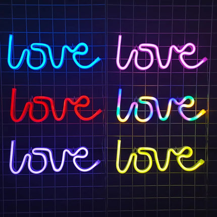 Love LED Neon Sign Light Glowing Valentine's Day Propose Festival Decoration Neon Lamp For Home Party Decor Adult  Gift