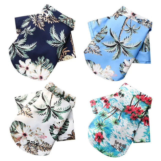 Hawaiian Beach Style Dog T-Shirts Thin Breathable Summer Dog Clothes for Small Dogs Puppy Pet Cat Vest Chihuahua Yorkies Poodle