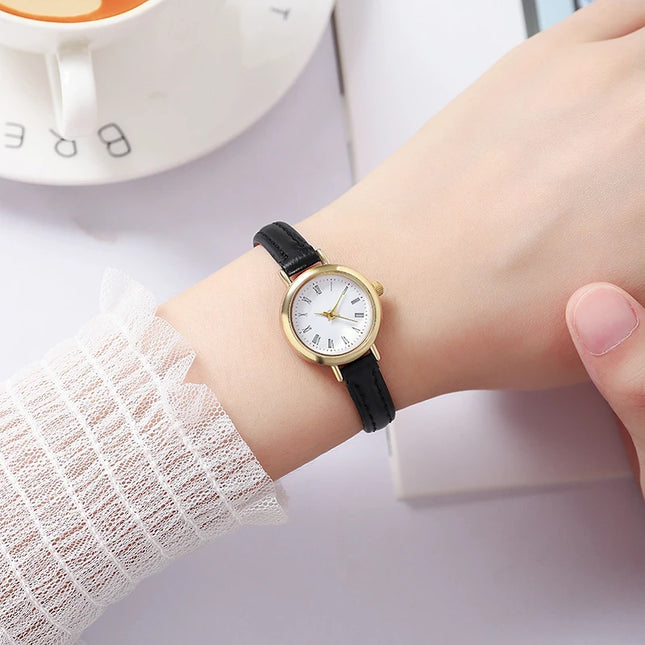 2023 Simple Women's Watches Small Round Girl's Belt Watches Quartz Wristwatches Women's Watch Gift Reloj Para Mujer Women Watch