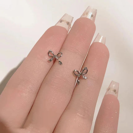 Silver Butterfly Stud Earrings - Elegant Hypoallergenic Jewelry for Women