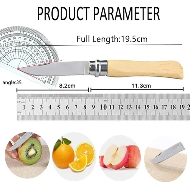 Folding Fruit Knife Stainless Steel Portable Pocket Knife Sharp Peeler Knife for Fruits Kitchen Knives Household Cooking Tools