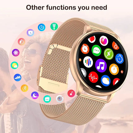 Bluetooth Call Smart Watch Women Custom Dial Steel Watches Men Sports Fitness Tracker Heart Rate Smartwatch For Android IOS G35