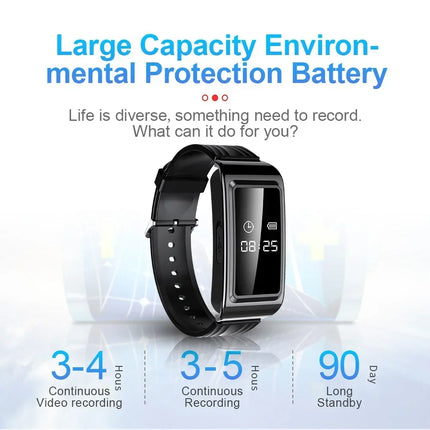 32GB SmartWatch Mini Camera Wristband 1080P HD Video Recording Micro Cam Sports Voice Recorder Smart Watch Bracelet Camcorder