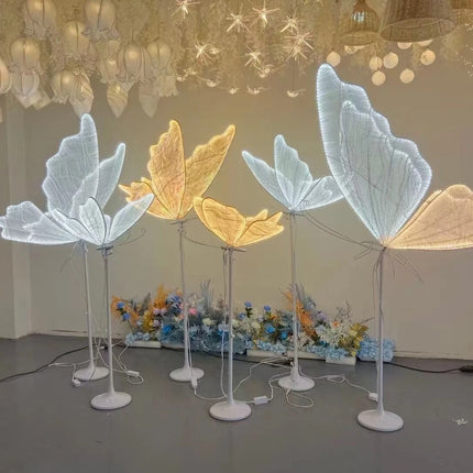 Wedding Decoration Butterfly Lamp Romantic Creative Lace Led Decoration Lights for Wedding bride Road Load Party Decorations