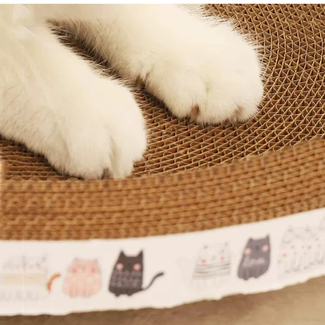 Corrugated Cat Scratcher Cat Scrapers Round Oval Grinding Claw Toys for Cats Wear-Resistant Cat Bed Nest Cat Accessories