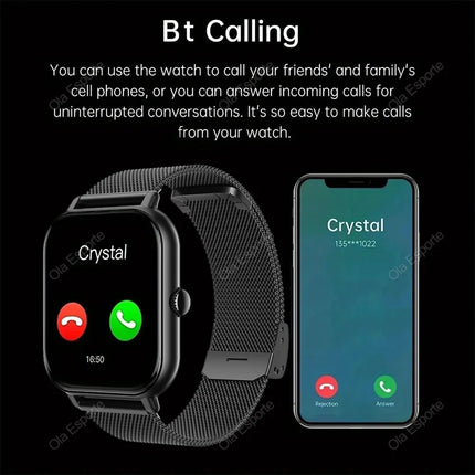 2024 New Smart Watch For Men Women Gift 1.44'' Touch Screen Sports Fitness Watches Bluetooth Calls Digital Smartwatch Wristwatch