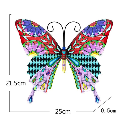 Butterfly Lizard Metal Animal Wall Decor Art Craft Sculpture Hang Indoor Outdoor for Home Garden Office Landscape Decoration