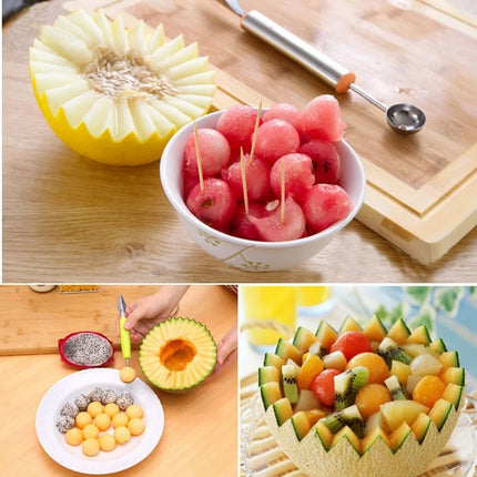 Kitchen Vegetable Carve Fruit Slicer Device Scoop Ballers Cutter Chop Gadgets