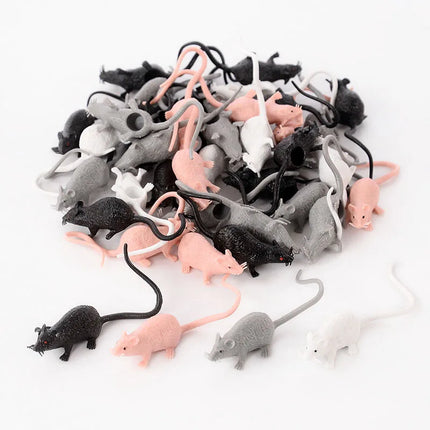 10Pcs Halloween Artificial Mini Mouse Model Scary Props Kids Trick Toy Halloween Party Decor Haunted House Supplies