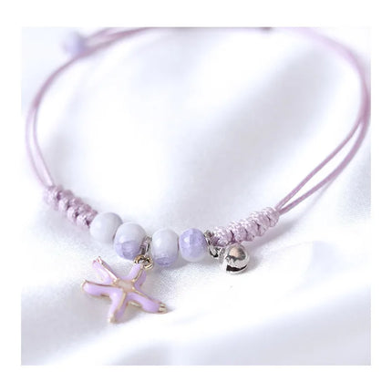 Creative Handmade Starfish Shells Pearl Pendant Adjust Bracelet Anklet Friendship Bracelets On Hand For Woman Luxury Jewelry New