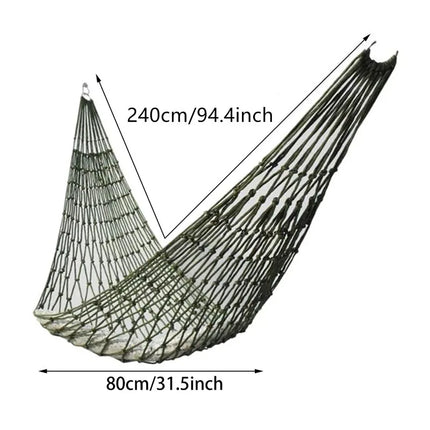 Single Wide Thick Canvas Hammock Outdoor Camping Backpackaging Leisure Swing Portable Hanging Bed Sleeping Swing Hammock