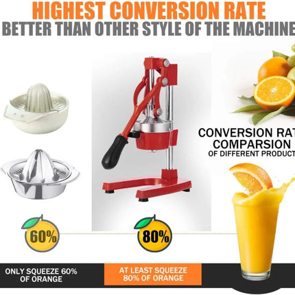 Commercial Heavy Duty Cast Iron Hand Press Manual Orange Citrus Lemon Lime Grapefruit Pomegranate Fruit Juice Squeezer Machine