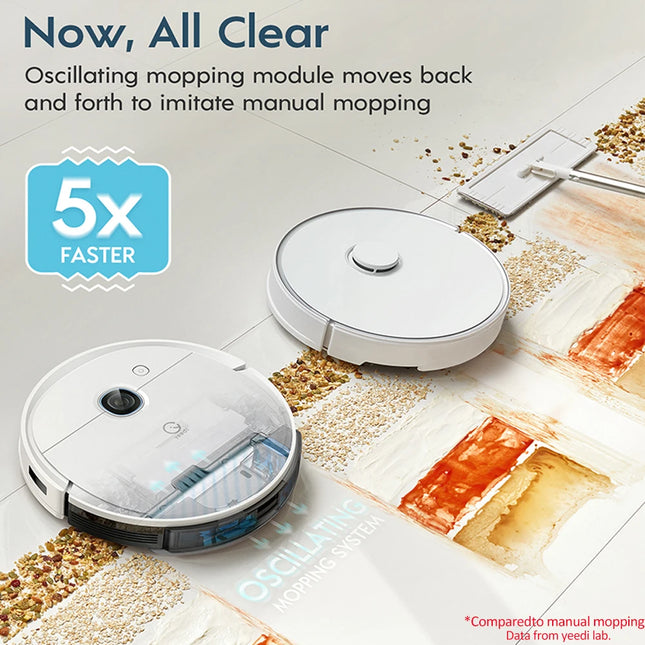 Vac 2 Pro Robot Vacuum Cleaner 3000Pa Suction 240mins Runtime Wet and Dry Cleaner Carpet Detection App Voice Control