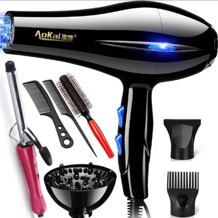 Professional Powerful Hair Dryer Fast Styling Blow Dryer Hot And Cold Adjustment Air Dryer Nozzle For Barber Salon Tools