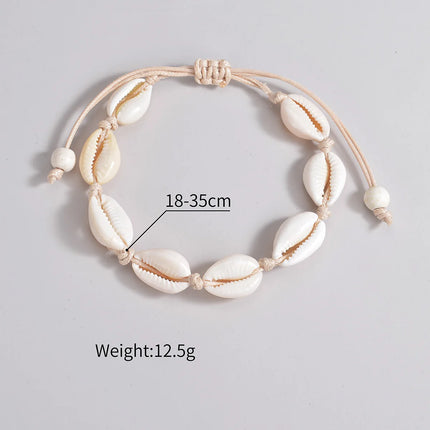 Creative Novel Design Shell Beaded Adjustable Bracelet for Men and Women Couples Casual Fashion Wrist Accessories Jewelry Gift